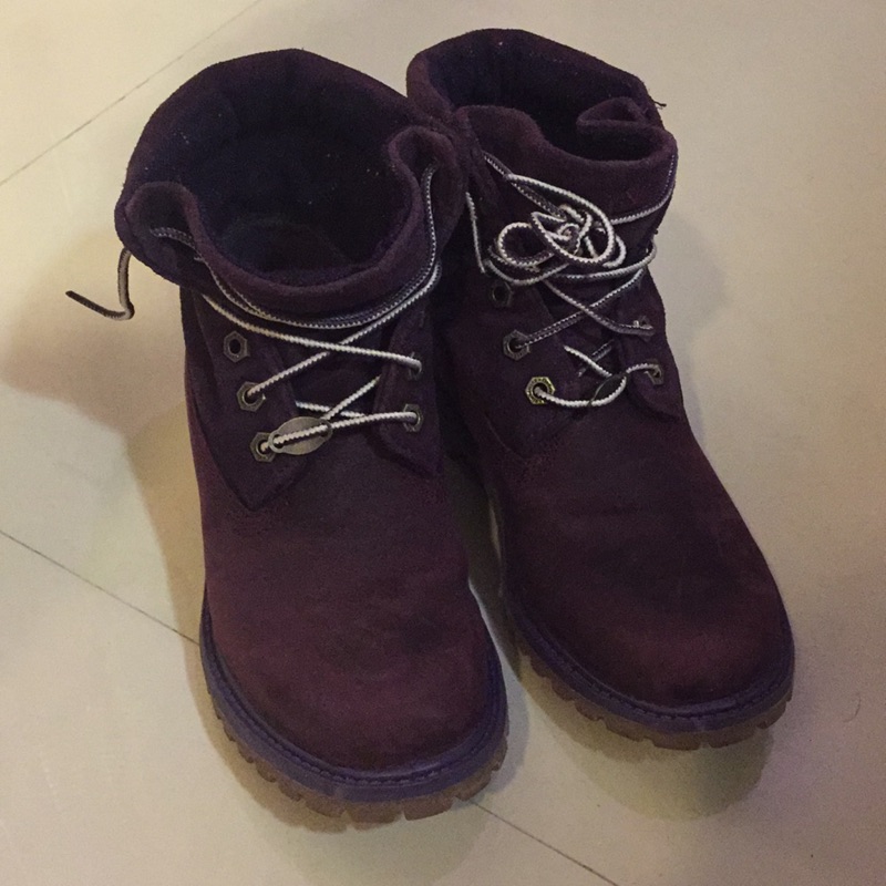Timberland 紫色限量短筒靴