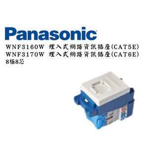 YunZheng 電料~Panasonic 國際牌 埋入式網路資訊插座 CAT5E CAT6 NRF3160 3170