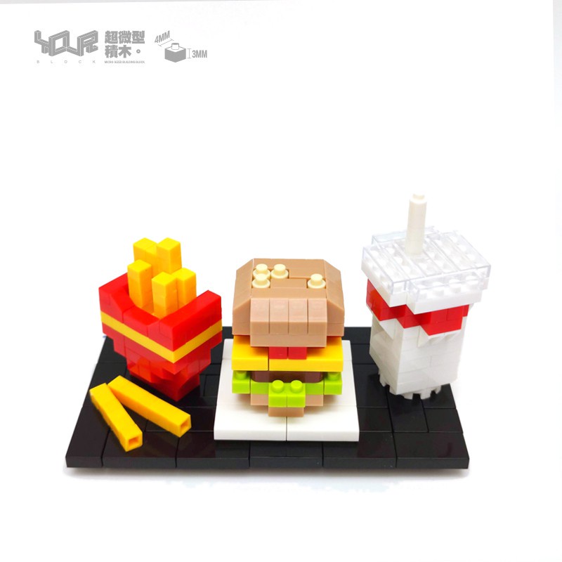 【KRTC 高雄捷運】YouRblock微型積木 食玩 美式速食 MIT 台灣製造