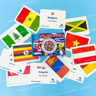全國175雙語學習卡套裝世界閃存卡國旗國家