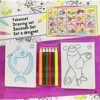 彩色鉛筆上色文具組 色鉛筆上色組 色鉛筆上色文具組 彩色鉛筆畫畫組 彩色鉛筆 畫畫組 幼稚園 生日禮物 在台現貨