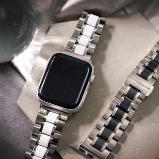 Apple watch-蘋果錶帶/不鏽鋼錶帶/限量-316L 陶瓷方塊不鏽鋼/適用38、40、41、42、44、45mm