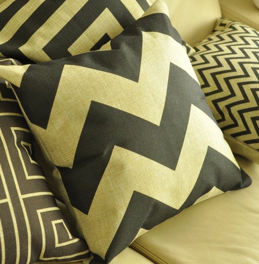 【北歐IKEA風 黑白現代簡約】幾何圖形 棉麻抱枕 家居佈置/午安枕/沙發枕/靠背腰靠 可拆洗/含枕心
