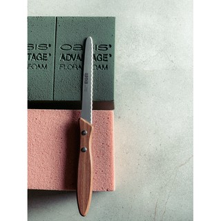 "pink & GREY"日本製 兩用刃輕巧型花藝海綿切刀 長22cm（手柄式樣變更,非木柄）