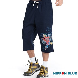 BLUE WAY 日本藍-男款 八分休閒褲/棒系列風箏梭織八分褲