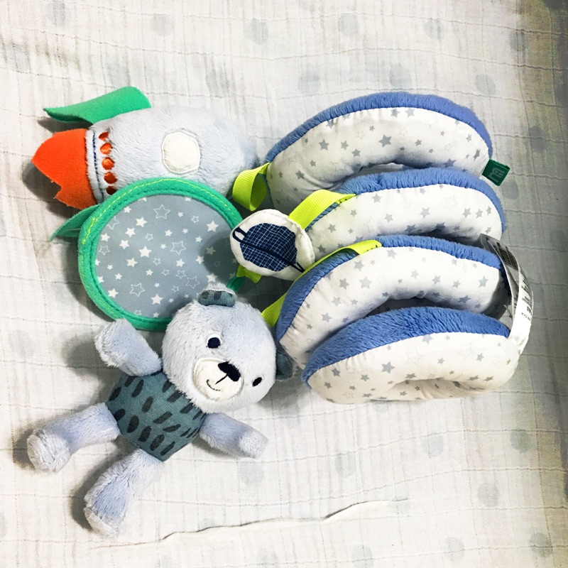 英國Mothercare 寶寶玩偶 嬰兒車布偶玩具掛件 床邊逗寶寶玩具  多功能 嬰兒床/手推車掛飾 安撫玩具