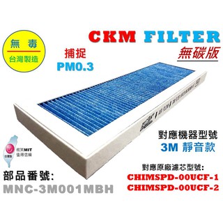 【CKM】3M 超濾淨 靜音款 超越原廠 強效 PM2.5濾除 PM2.5濾網 濾芯 同 CHIMSPD-00UCF-2