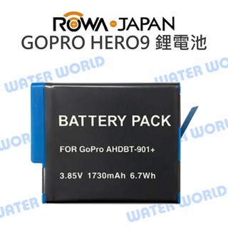 【中壢NOVA-水世界】ROWA GoPro HERO10 HERO9 電池 AHDBT-901 1730mAh 公司貨