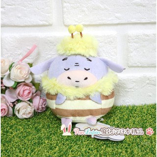 (現貨在臺)日本正品Disney 迪士尼 ufufy 蜜蜂 蜜蜂裝扮 絨毛公仔 娃娃 擺設 玩偶 小熊維尼 驢子 S號