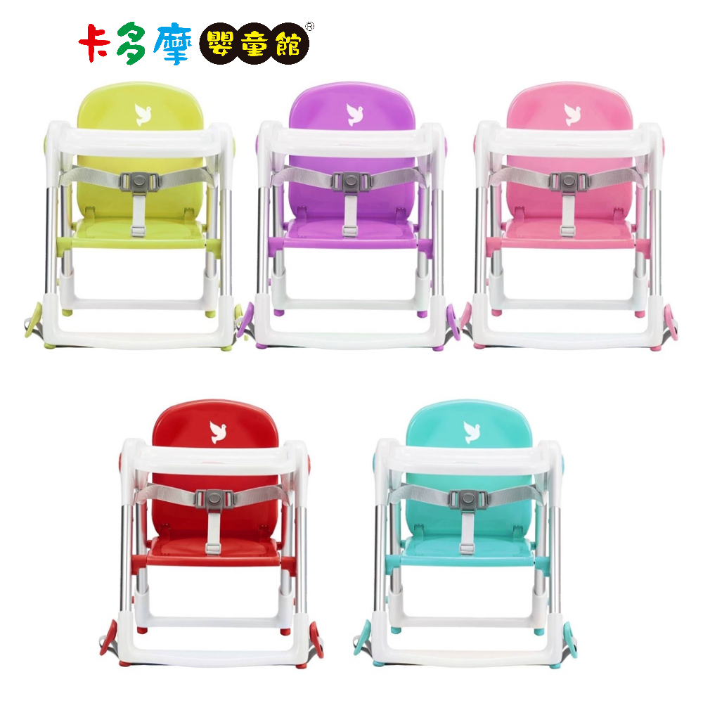 英國【Apramo Flippa】QTI 可攜式兩用兒童餐椅 加贈mombella Easy綁防掉帶 2022版｜卡多摩