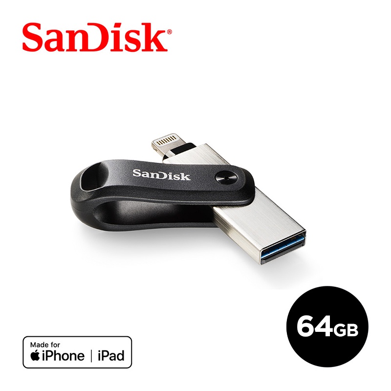 SanDisk iXpand Go 行動隨身碟 IX60 64GB (公司貨) iPhone / iPad 適用