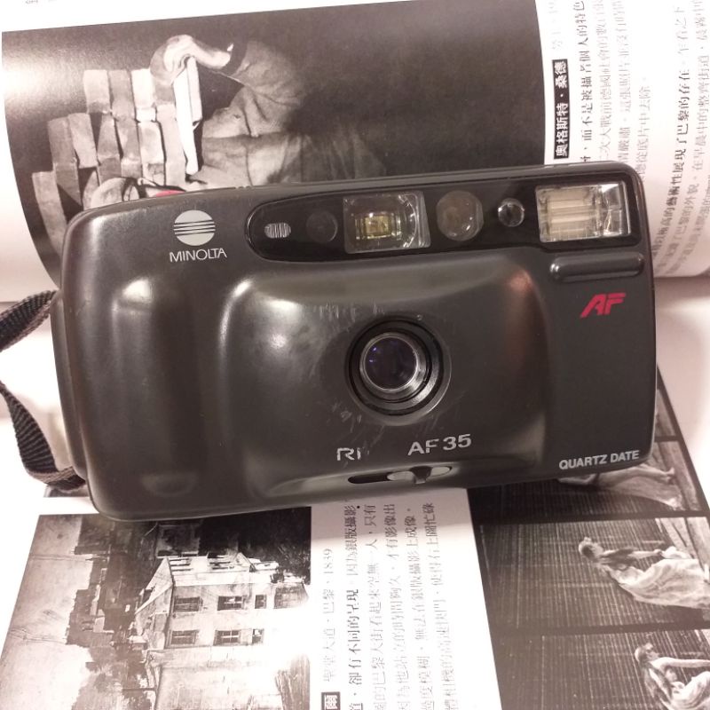 [翁李萬老雜貨洋行] MINOLTA RIVA AF35 日本製 135底片 全自動 傻瓜相機 自動對焦快速 功能正常
