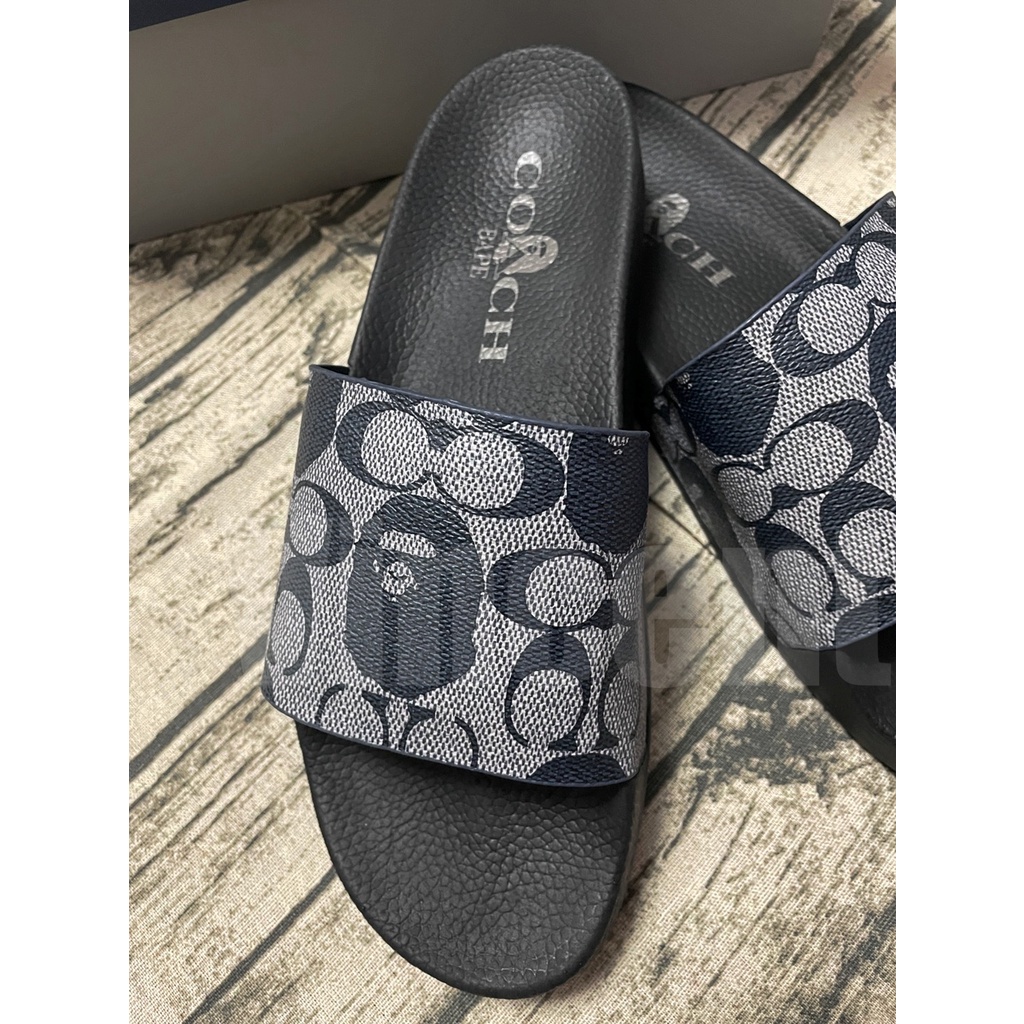 全新 預購 BAPE X COACH SLIDE SANDALS 拖鞋