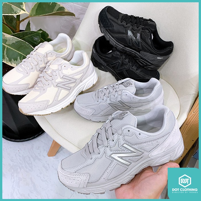 DOT 潮流小物 現貨 New Balance 黑 480 全黑 灰 奶茶 卡其 網布 慢跑鞋 W480SK5 NB