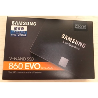 SAMSUNG 三星860 EVO 250GB 2.5吋 SATAIII 固態硬碟（MZ-76E250BW）星睿奇公司貨