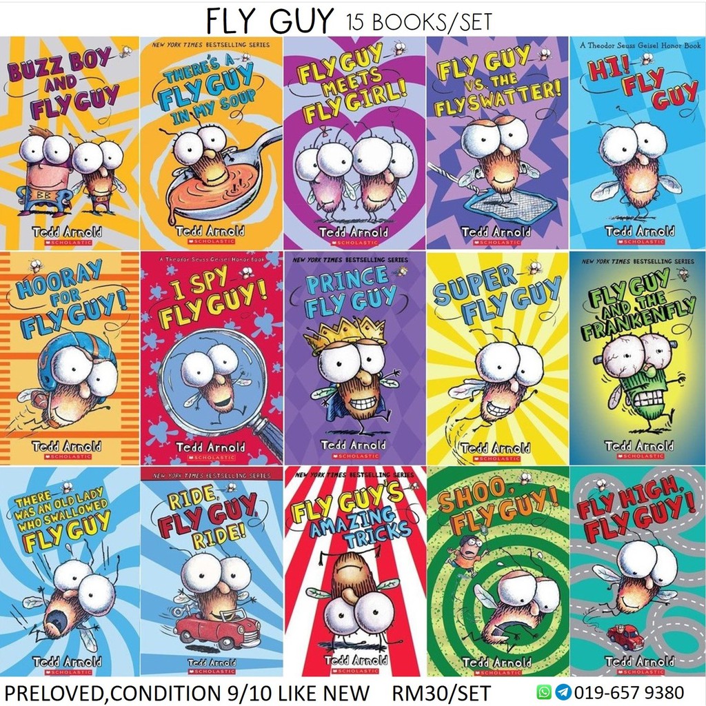 Fly Guy 15 本書:Preloved Beginning 早期讀者兒童書 Buku Kanak-Kanak Te