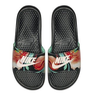 NIKE 女鞋 拖鞋 運動拖鞋 W BENASSI JDI PRINT 花卉 黑【A-KAY0】【618919-019】