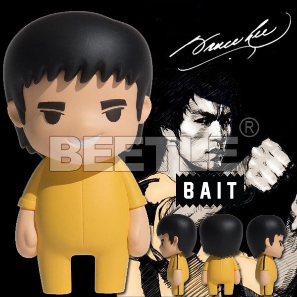 BEETLE KOKIES X BAIT X BRUCE LEE 聯名 李小龍 FIGURE YELLOW 黃色 公仔