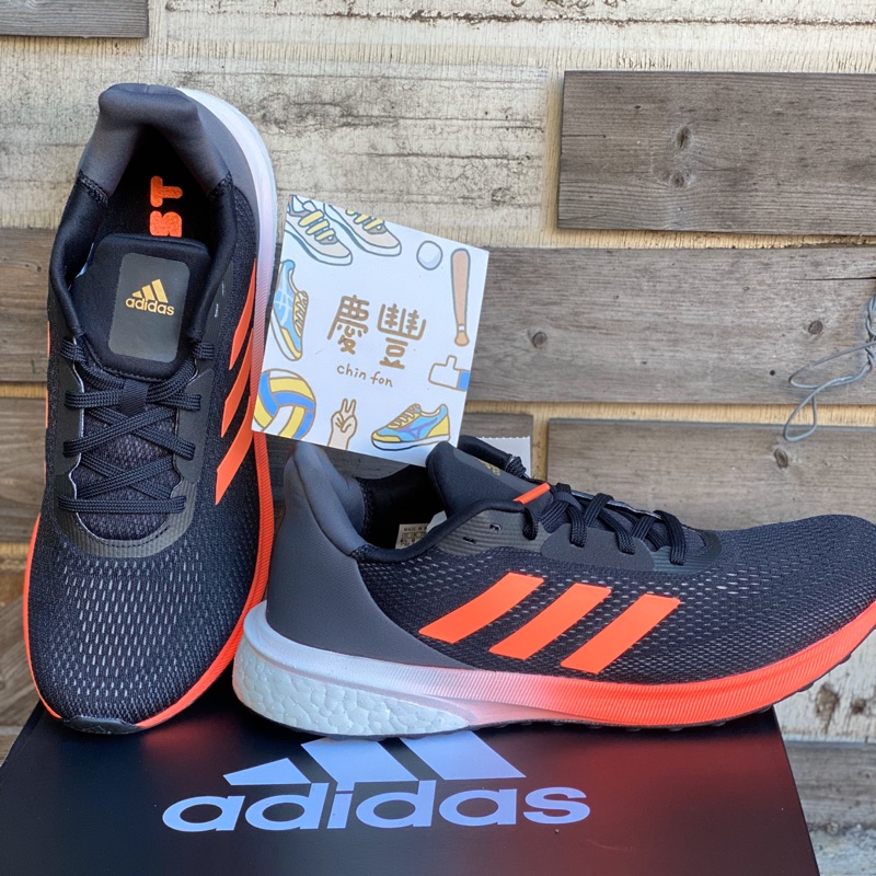 大罐體育👟 ADIDAS ASTRARUN M 男款 慢跑鞋 Boosts 後底 耐磨大底 EH1530 黑白橘