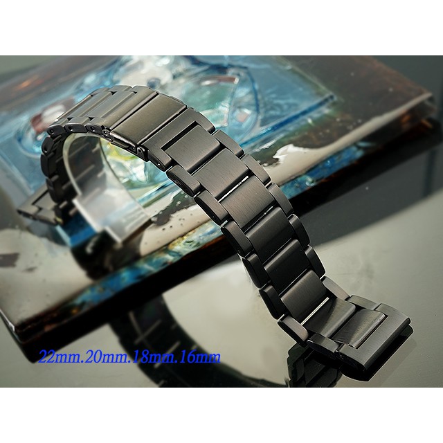 【時間探索】全新 不鏽鋼實心便利單向摺疊扣-快拆式金屬錶帶 ( 22mm.20mm.18mm.16mm )