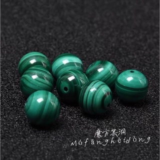 🕳️ 魔方黑洞 現貨 天然原礦 孔雀石 散珠 單顆 實圖實拍 手珠 項鍊 長鏈 手作串珠飾品材料DIY