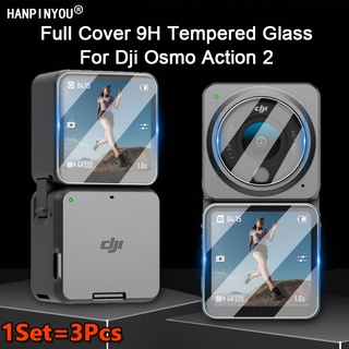 3 合 1 適用於 DJI Osmo Action2 Action 2 超薄全覆蓋相機鏡頭 + 屏幕 + 前觸摸屏 2.