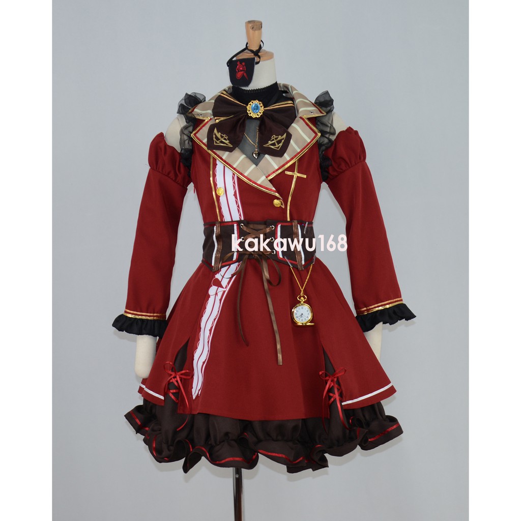 新款hololive 虛擬偶像海賊船長寶鐘瑪琳cosplay服哥特蘿莉塔lolita 蝦皮購物