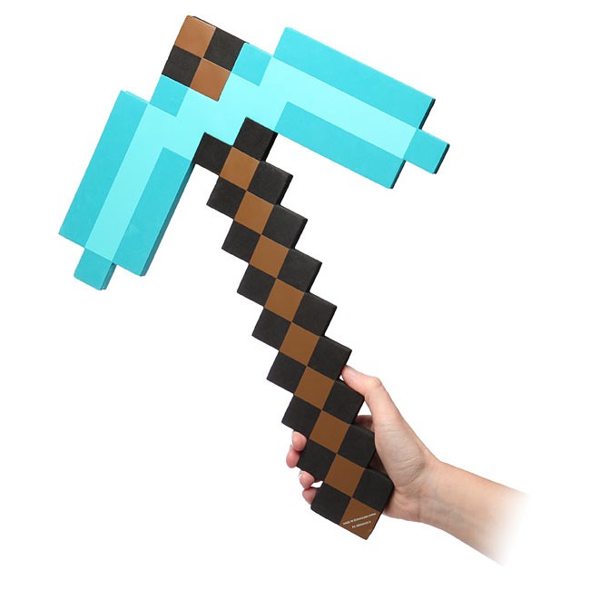 Thinkgeek Minecraft 麥塊泡棉材質鑽石鎬 蝦皮購物