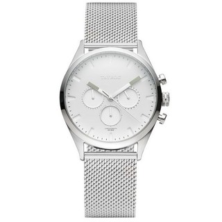 【TAYROC】TXM011M 英國簡約現代風 GLACIER三眼計時腕錶 米蘭帶 白銀 42mm 台南 時代鐘錶