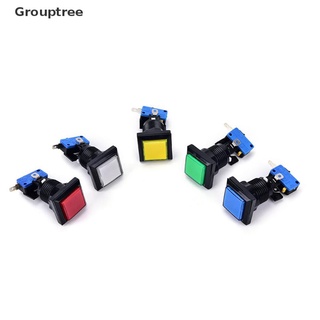 Grouptree 33mm方形遊戲機按鈕街機LED發光按鈕