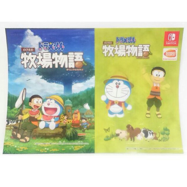 獨家 現貨 新品 任天堂 Switch 哆啦a夢 大雄的牧場物語 遊戲宣傳貼紙卡片 防水表面