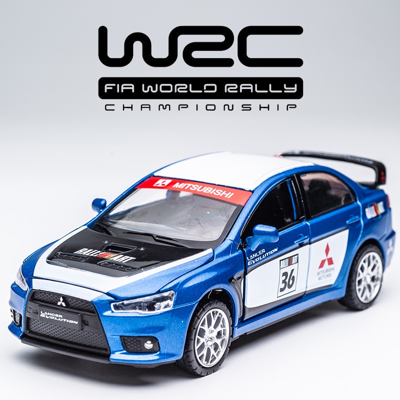 CCA仿真汽車模型 1:32 WRC拉力賽車模型 MITSUBISHI LANCER EVOLUTION三菱EVO 合金