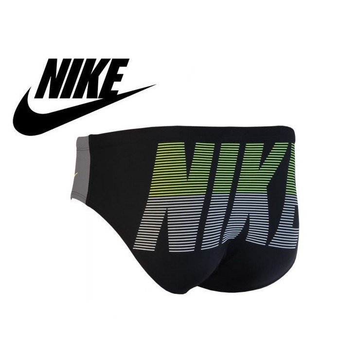 2019 NIKE logo 男休閒運動三角泳褲 NESS9045-001黑