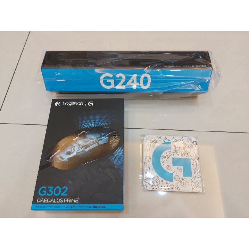 羅技 Logitech G302電競滑鼠、G240滑鼠墊 (全新未使用)