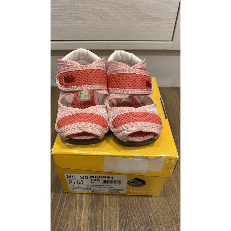 二手 moonstar 日本製寶寶護踝涼鞋 魚口鞋 學步鞋13cm