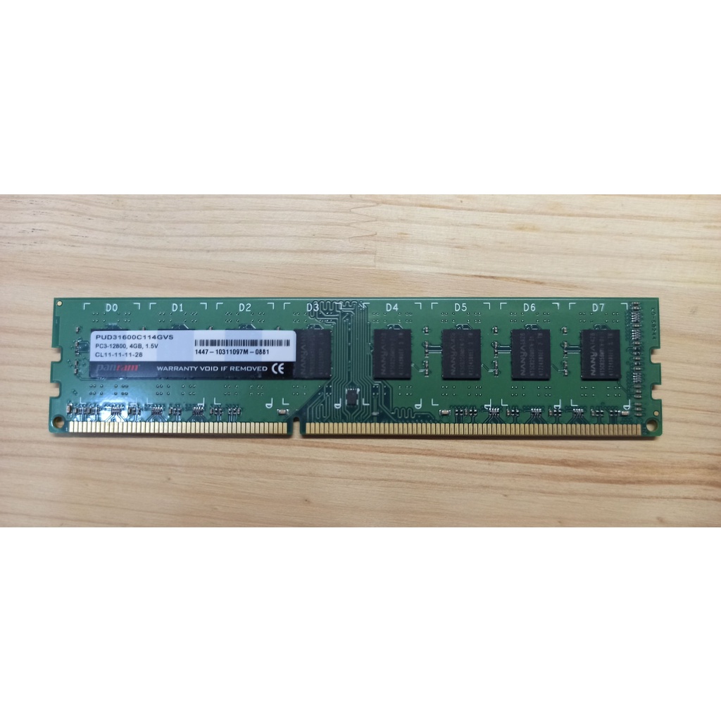 品安panram DDR3 1600 4G桌上型記憶體