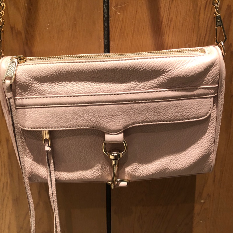 [二手-包況良好］Rebecca Minkoff MAC Crossbody 櫻花粉/淡金鍊大款