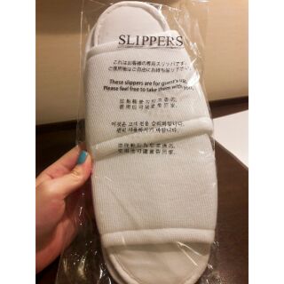 日本帶回 日本飯店室內拖鞋（白色、咖啡色）