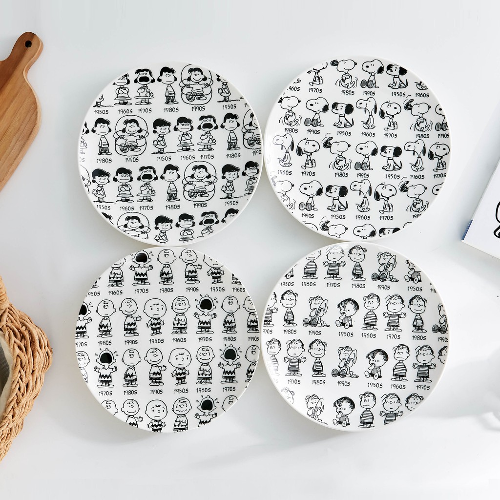 【上桌器具】史努比週年紀念盤 史努比盤 SNOOPY碗盤 花生漫畫 沙拉碗 陶瓷碗 史努比餐具 大佳餐具 瓷盤