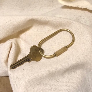 •：鳳梨罐頭 vintage：• 黃銅製鑰匙扣環 黃銅 鑰匙圈