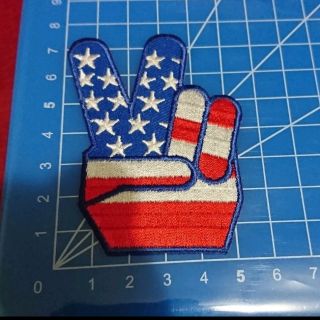 刺繡電繡臂章-🇺🇸美國國旗✌ peace版Harley