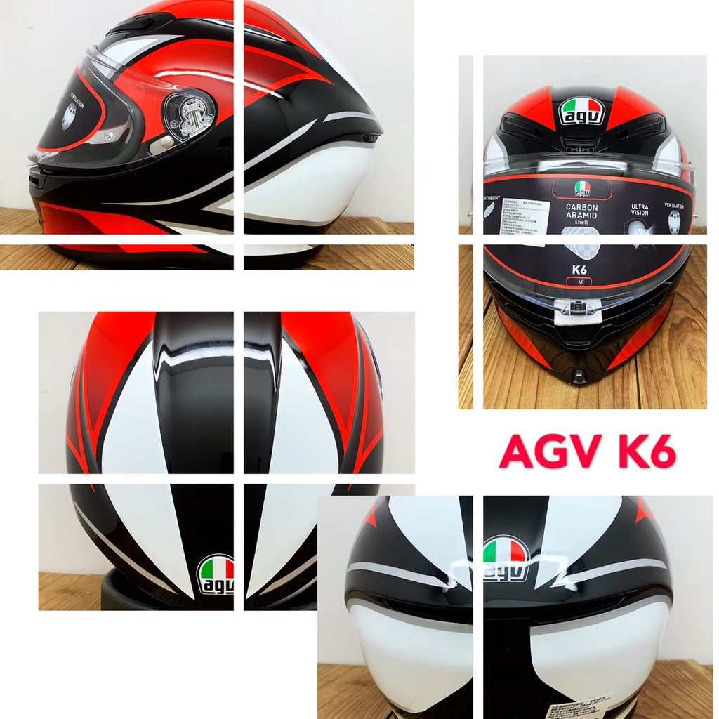 武川家族(三重店) 義大利進口帽 AGV K6系列專區 全罩安全帽 碳纖複合超輕量