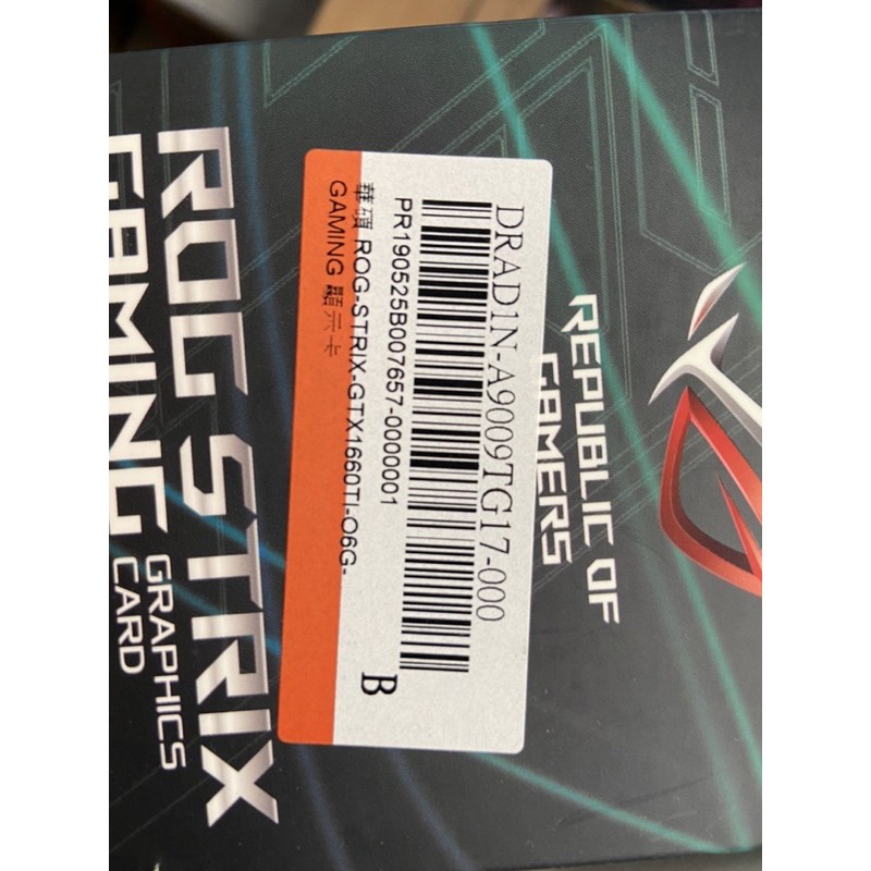 華碩 Asus ROG Strix GTX-1660Ti O6G Gaming（二手）