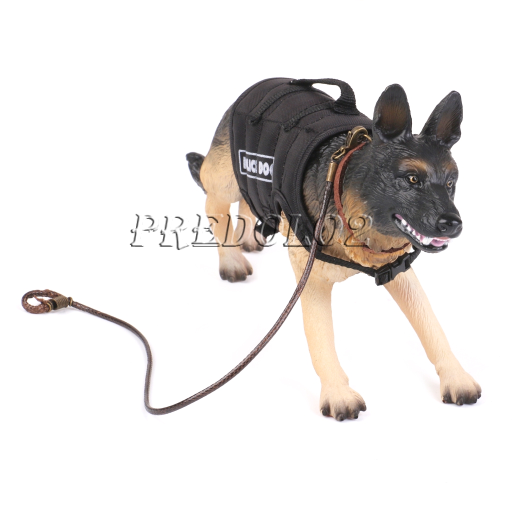 1 6 比例塑料攻擊警察狗 帶背心皮帶適合12 可動人偶 蝦皮購物