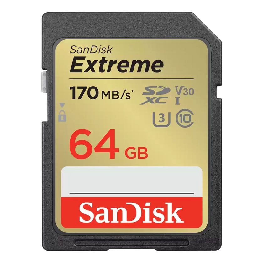 『儲存玩家』SanDisk 64GB 64G Extreme SDXC V30 U3 讀寫170/80MB 記憶卡