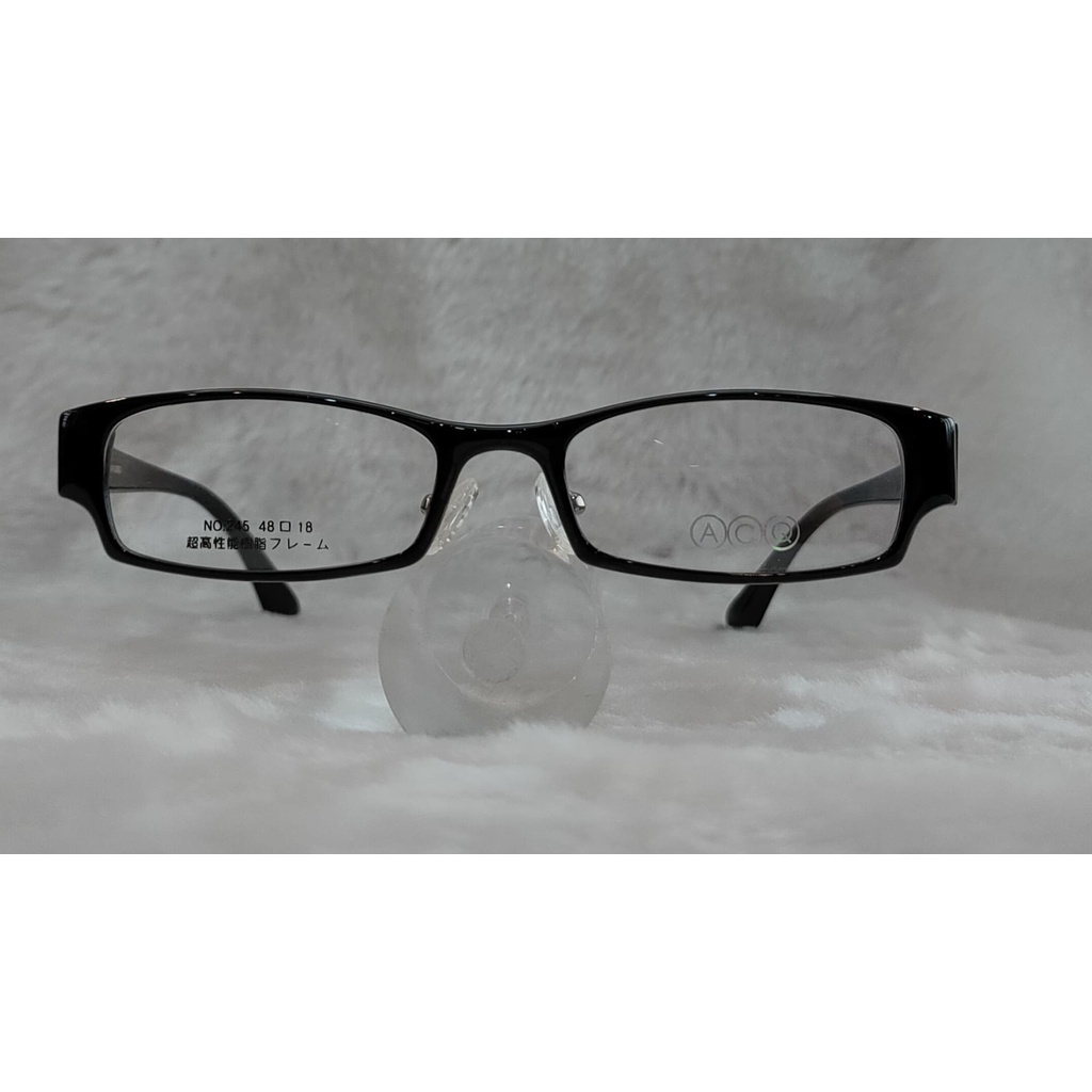 閃亮眼鏡館 韓國製造 TR90光學鏡框 鼻墊款 超彈性樹脂   超輕 不變形 不外擴 245 黑色