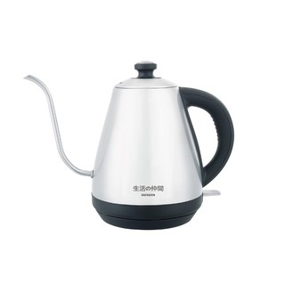 AIWA 愛華 1.0L不鏽鋼咖啡快煮壺 / EK110410SR /~壺蓋溫度計顯示 I 自動斷電設計~