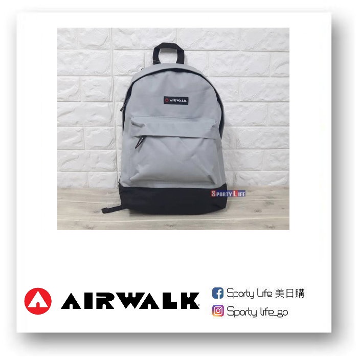 【SL美日購】Airwalk Essentials Backpack 後背包 書包 筆電包 灰色 包包 英國代購