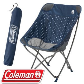 【Coleman 美國 療癒椅 〈海軍圓點藍〉】CM-31283/摺疊椅/露營椅/導演椅/悠遊山水