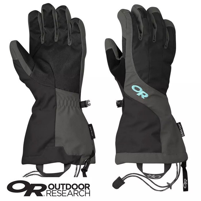 【Outdoor Research 美國】兩件式保暖防水手套 滑雪手套 女款 黑灰色 (271616-0189)